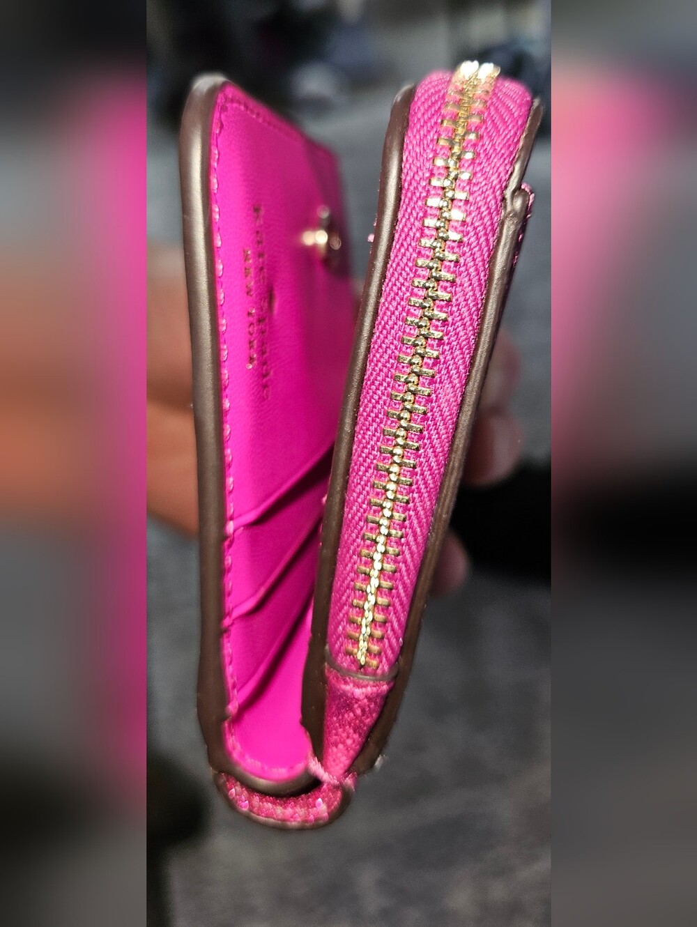 Kate Spade Lola Glitter L Zip Bifold Wallet - Fuchsia Sparkle - Picture 5 of 7